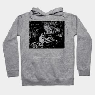 Édouard Manet | Luncheon on the Grass | Line art Hoodie